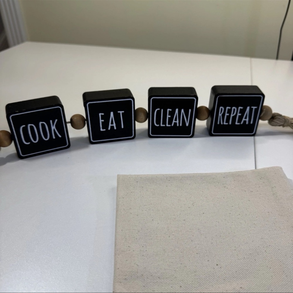 Black and White Kitchen Decor Blocks